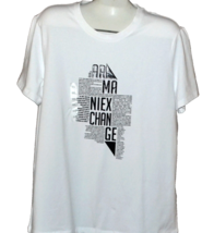 Armani Exchange White Black Logo Cotton Short Sleeve Men&#39;s T-Shirt Size 2XL - £48.08 GBP