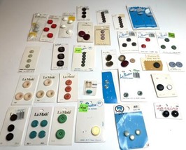Lot Of Over 90 Vintage Unique Buttons Mix Metal Plastic Large Small Many Colors - £10.26 GBP