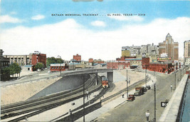 Vintage Linen Postcard B856 Bataan Memorial Trainway El Paso Texas Railr... - $5.37