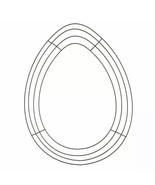 SHIP N 24 HR-Floral Garden Egg Shaped Wired Metal Wreath Frame-11.875x15... - £6.21 GBP