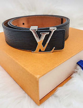 Louis Vuitton Womens Ceinture Initial 30mm Black Epi Leather Belt, Size 80 / 32 - £357.61 GBP