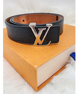 Louis Vuitton Womens Ceinture Initial 30mm Black Epi Leather Belt, Size ... - £357.73 GBP