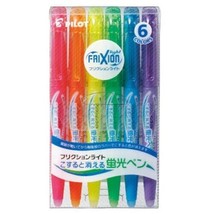 Pilot Highlighter SFL60SL6C 6 color pen Erasable Marker japan Import - $30.66