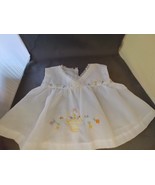 Sheer White Baby Doll Dress with Embroidered Design  - €4,36 EUR