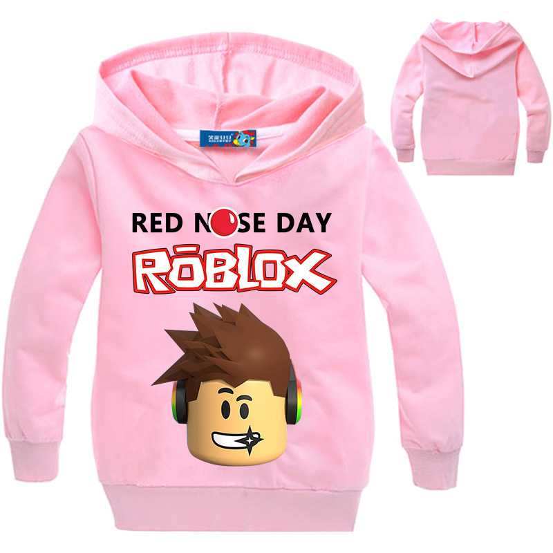 Roblox Theme Kids Series Pink Sweater Hoody Sweatshirt Head Logo