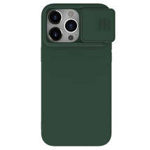 For iPhone 15 Pro Max CamShield MagSafe Liquid Silicone Phone Case(Dark Green) - £23.73 GBP