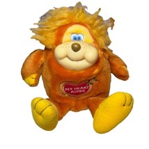 Vintage 1985 Animal Toy Imports Orange Rubber Face Plush Stuffed Animal Rare - £31.36 GBP