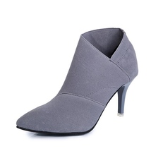 Spring Autumn Fashion Women Boots Female Thin High Heels Pointed Toe Ankle Boots - £39.55 GBP