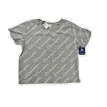 Champion Shirt  Women&#39;s Size XL Heritage Outline Printed T Grey Cuffed  - £15.14 GBP