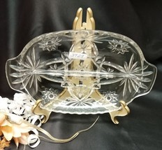 3929 Vintage Early American Prescut Star Of David Divided Relish Tray - $170.59 MXN