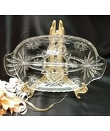 3929 Vintage Early American Prescut Star Of David Divided Relish Tray - $9.00