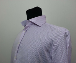 Haines &amp; Bonner Of London Men Dress Shirt 16-34/35 Pink Checkers NWT $79 - £38.28 GBP