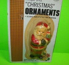 Santa Claus Sealed 1984 Christmas Ornament Made In Hong Kong Travco Series 5555 - £21.29 GBP