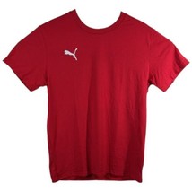 Mens Red Puma T-Shirt Size Large Cotton Tee Short Sleeve - £19.13 GBP