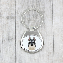 A key pendant with a Schnauzer dog. A new collection with the geometric dog - £10.30 GBP