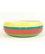 Artimino Ciao II Summer Stripe Large Bowl Hand Painted Earthenware 8&quot; x ... - $11.99