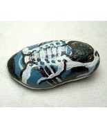 Small Hand Painted Rock Blue Running Shoe One Of A Kind  - $4.99