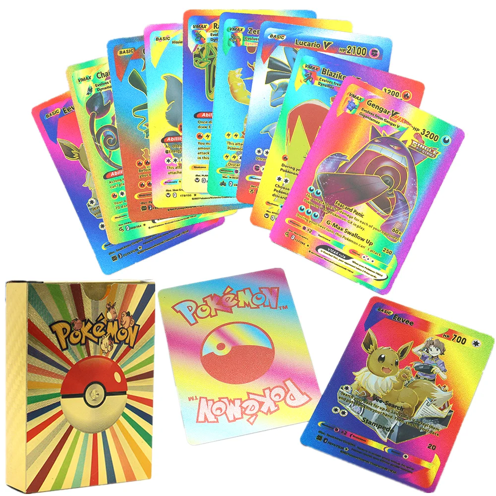 Genuine Pokemon Colorful Card Game Collection Pikachu Charizard Mewtwo English - £11.69 GBP+