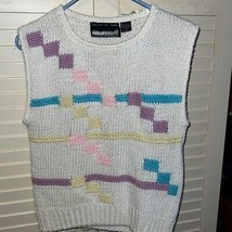 Bramble Lane knitted by hand, vintage 80s sweater vest - $27.44