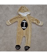 Mick Mack Brown Football Hooded Footie Outfit Baby 0-3 Months Halloween ... - $19.75