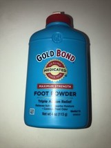 Gold Bond Maximum Strength Foot Powder, 4 Ounce Brand New Sealed WITH TALC TALCO - £11.07 GBP