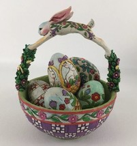 Jim Shore ‘Springtime Surprises’ Basket w/ Eggs 2005 #4005354 Figure Figurine - £62.25 GBP