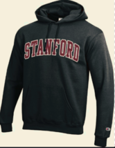VINTAGE Champion Stanford Authentic Heritage Antique Woven Logo Hoodie i... - $51.37