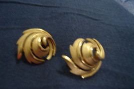 Vintage Trifari Swirl Earrings - $10.00