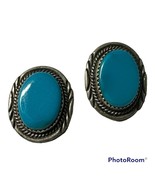 vintage sterling silver 925 Navajo Native American  Turquoise earrings - $172.98