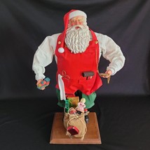 Rare Vintage Handcrafted Large Silvestri Toy Workshop Christmas Holiday Santa - £38.92 GBP