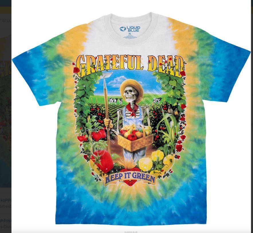 Grateful Dead  Let It Grow Tie Dye Shirt     SMALL  MED