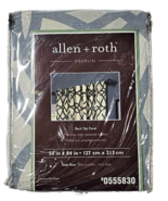 Allen Roth Oberlin Back Tab Panel 50x84in Slate Blue 0555830 - $21.99