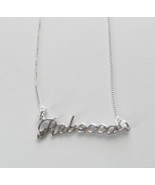 925 Sterling Silver Name Necklace - Name Plate - REBECCA 17.5&quot; Chain w/P... - £47.19 GBP