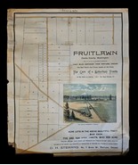 1891 Fruitlawn Land Sale Map Clarke County WA Gem Of Suburban Tracts RARE - $407.32 CAD