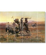 Charles Russell Native Americans Painting Ceramic Tile Mural BTZ07805 - $328.24 CAD+