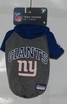 NFL Team Hoodie Pet Wear New York Giants Gray Blue Size Medium image 1