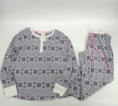 Carole Hochman Women&#39;s Small Pajama Set Long Sleeve Gray/Pink NWT $68 - £23.31 GBP