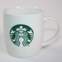 Starbucks White Frosted Swirl Coffee Mug Bone China 2020 12 oz Tea Cup V... - $9.74
