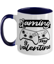 Gaming is my valentine , navy Two Tone Coffee Mug. Model 60075  - £19.13 GBP