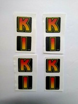 Kiss Pinball Machine KIKI Decals Set (8) Items For Drop Target Bank UNUSED - $9.28