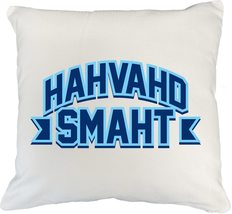 Hahvahd Smaht. Classy Student White Pillow Cover For College Students, H... - £19.08 GBP+