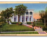 Governor&#39;s Mansion Austin Texas TX Linen Postcard N25 - £2.33 GBP