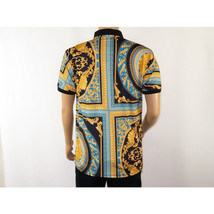 Mens PLATINI Sports Polo Shirt With Rhine Stones Fancy Medallion DPP8241 Black image 5