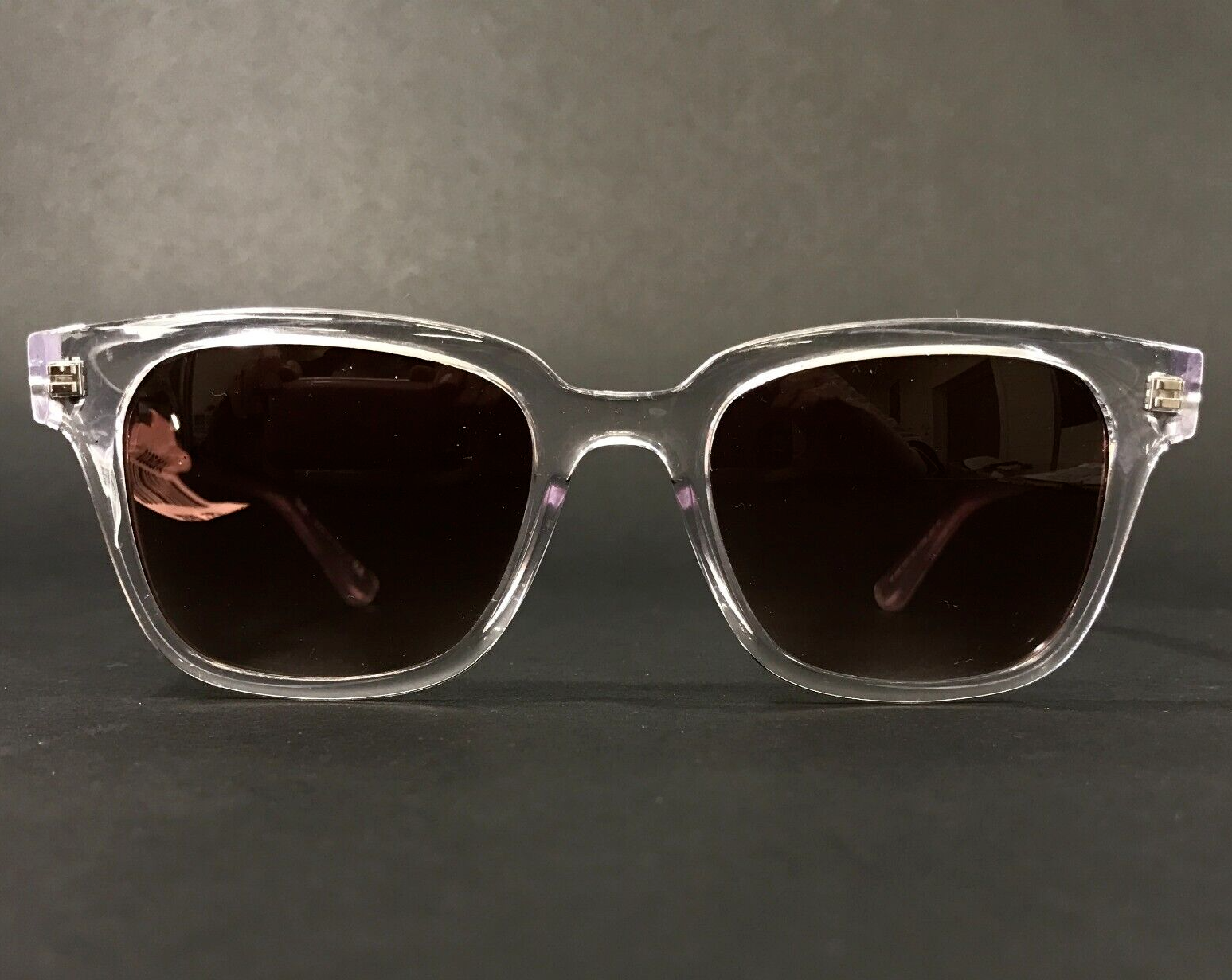 Ray-Ban Sunglasses RB4323 6447/32 Clear Square Frames with Red Lenses 51-20-150 - $111.98