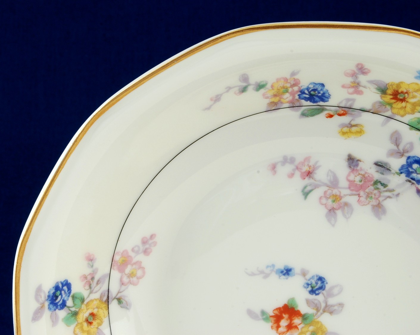 Theodore Haviland Jewel Soup Bowl Cream Rim w Floral Limoges France Unused Item image 3