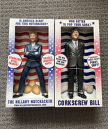 BILL CLINTON CORKSCREW-HILLARY CLINTON NUTCRACKER BRAND NEW IN BOX RARE - $33.93