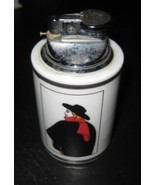 Vintage EUROPEAN Art Deco PORCELAIN Table Top Gas Butane Lighter - $856.58 MXN