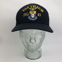 USS THACH FFG 43 Blue Baseball Cap Hat Adjustable - Made in the USA - LOOK - £15.97 GBP