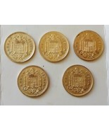 (5) Cinq pièces d&#39;une peseta 1975 - $34.98 CAD