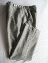 Pendleton pants 100% Virgin Wool 10P brown hounds-tooth  lined flat front - £13.80 GBP